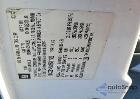 2002 Chevrolet S Truck S10 z USA, uszkodzony, nr VIN 1GCCS145828207663